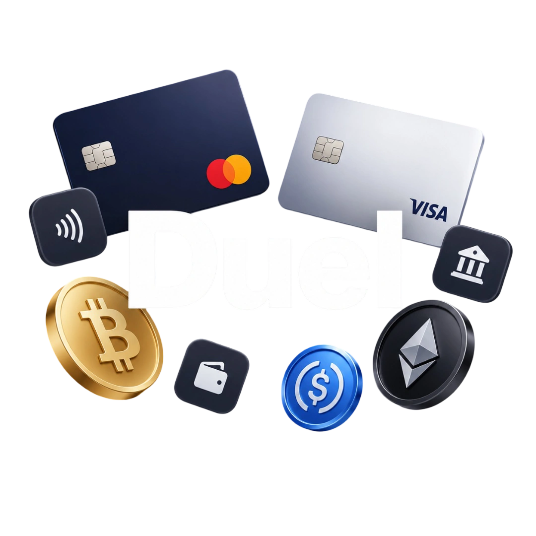 Duel Casino Paiements, Dépôts et Retraits Duel Hero